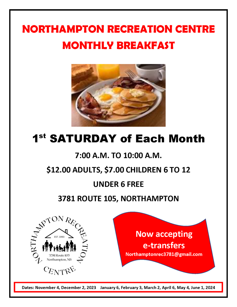 Northampton Rec Centre- Breakfast