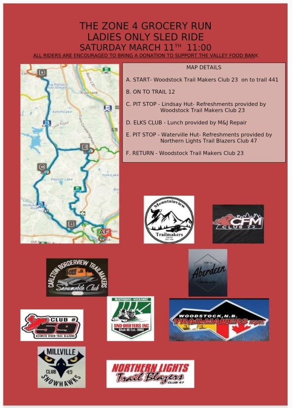 Grocery Run-Ladies Snowmobiling Event