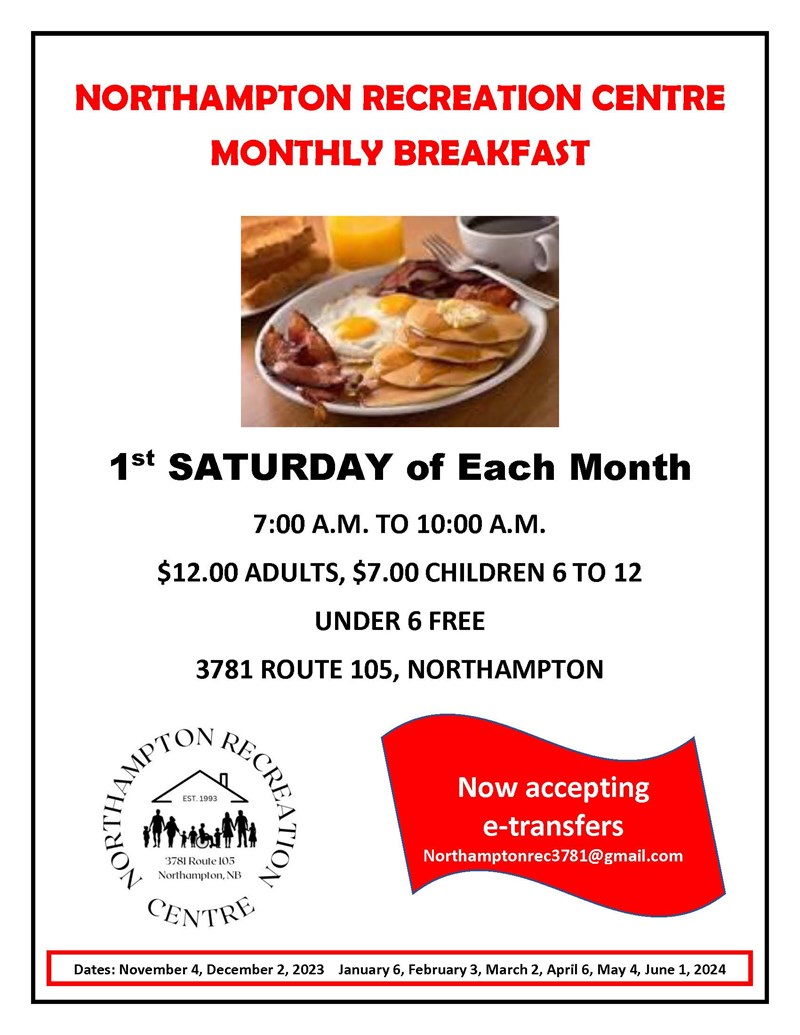 Northampton Rec Centre- Breakfast