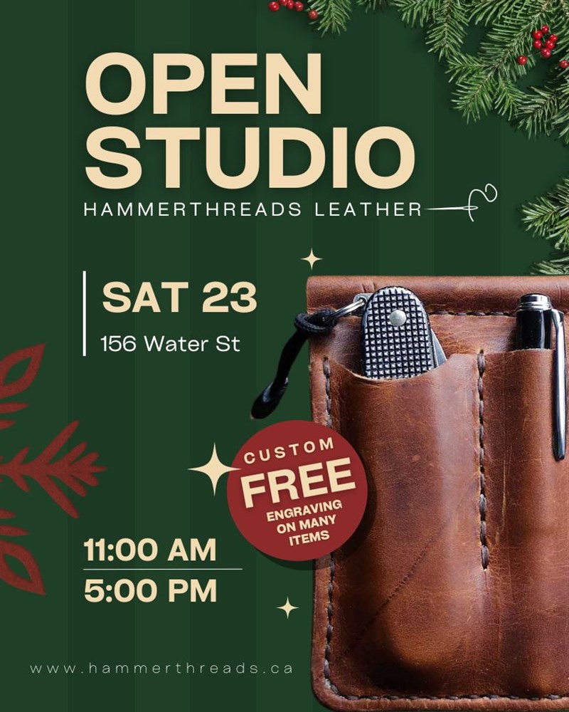 Open Studio Saturdays at Hammerthreads Leather Goods